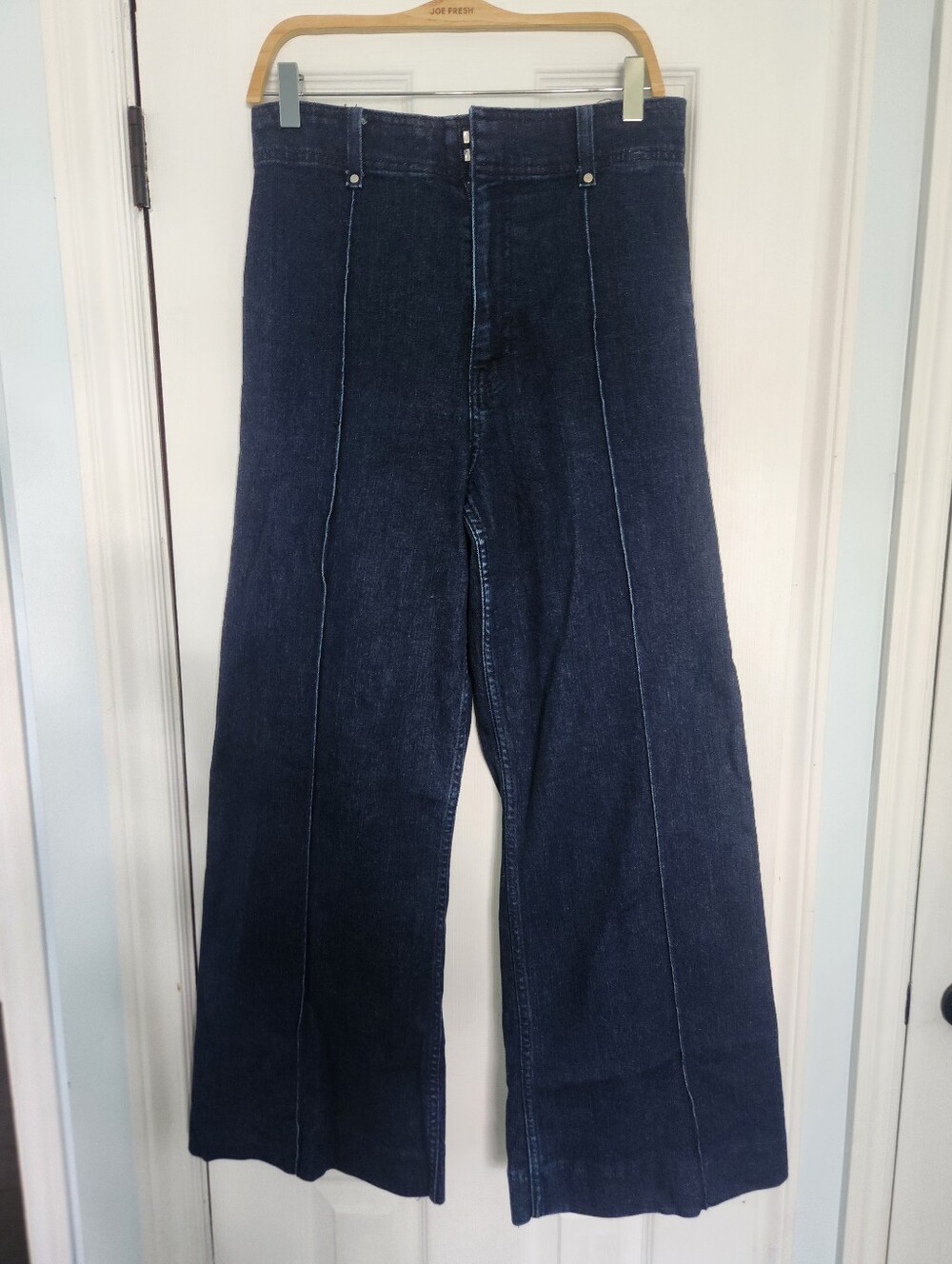 Zara Dark Blue Wide-Leg Jeans